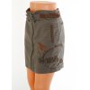 Sukně Desigual khaki zelená na zip hnědé lemování a přezky s výšivkou vel. XS - S / 34