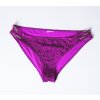 Plavky spodní díl fialové s tmavým zvířecím vzorem a stříbrnými tyčinkami vel M