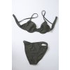 Plavky bikiny komplet Esprit khaki zelené s kosticemi vel S  @