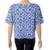 Tričko Arista modré květované vel. uk 18 - 20 / XL