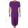 Šaty Gianna fialové vpředu řasené do pásku s flitry vel M/L