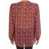 Halenka tunika Tchibo červená s modrobílým vzorkem vepředu žabičkování vel. S / 38