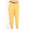 Tříčtvrteční kalhoty C&A žluté s hnědým opaskem vel. 46 / L