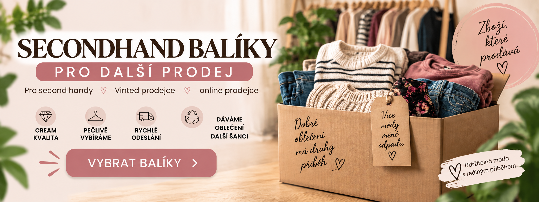 secondhand balíky pro další prodej
