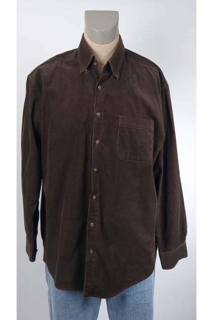 Hnedá košeľa BEXLEYS EDITION z predného pohľadu.