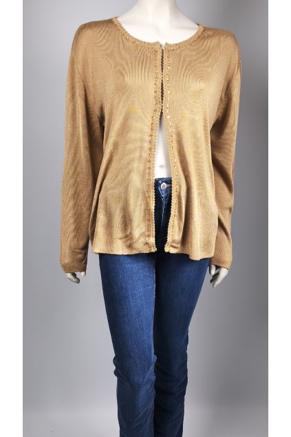 Hnedý sveter Gerry Weber s flitrami, pohľad zozadu.