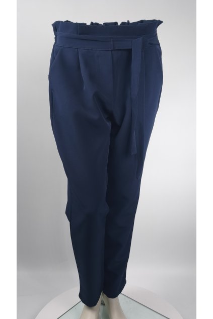 Modré dámske nohavice s opaskom LUISA PRONTO MODA - XL