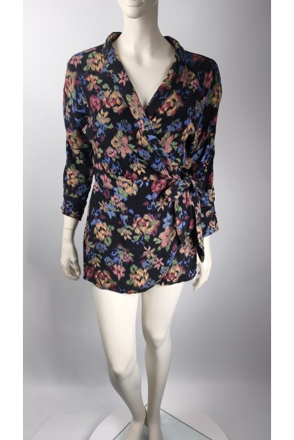 Kvetinový overal ZARA s viazaním