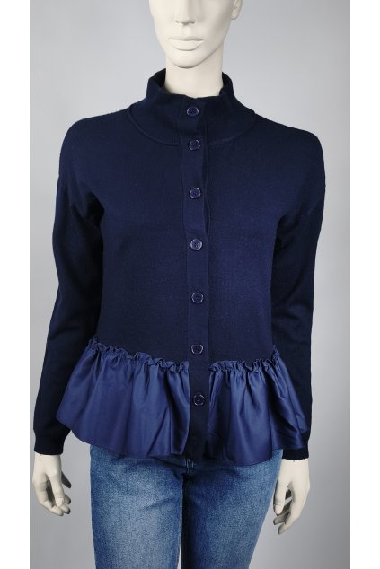 Modrá blúzka Louise Orop s volánovým detailom, veľkosť S/M