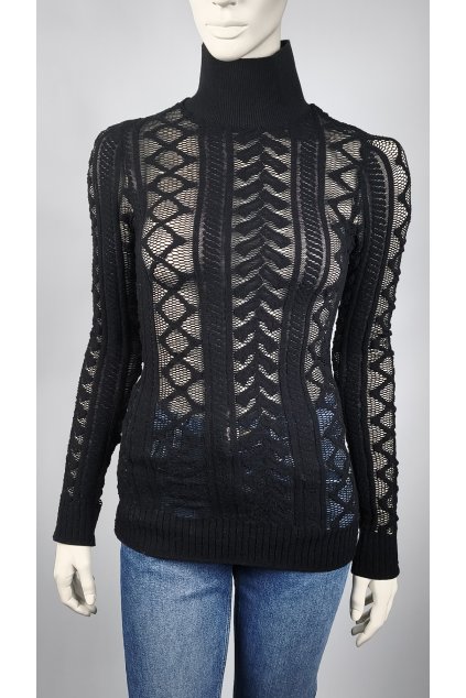 Čierny sveter PINKO s jemným vzorom