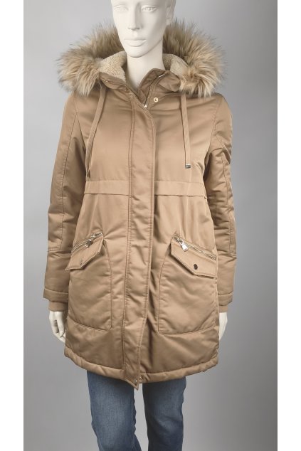 Hnedá dámska bunda F&F s kapucňou