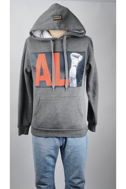 Šedá mikina PHILIPP PLEIN s grafickým dizajnom