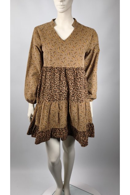 Dámske šaty KIKI SIX s kvetinovým a leopardím vzorom