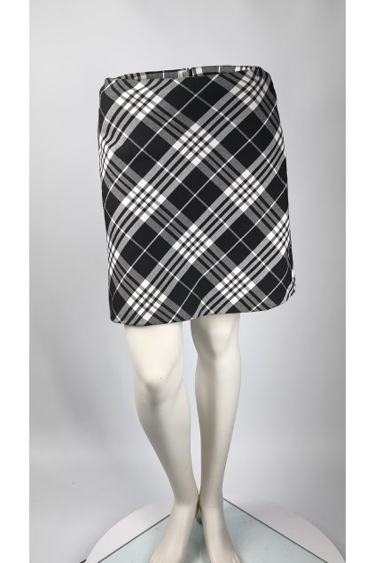 Čierno-biela károvaná sukňa AMISU