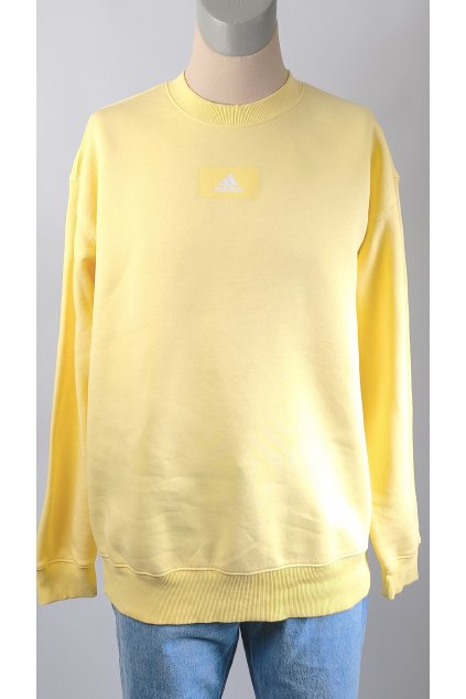 Žltý oversized sveter ADIDAS pre mužov