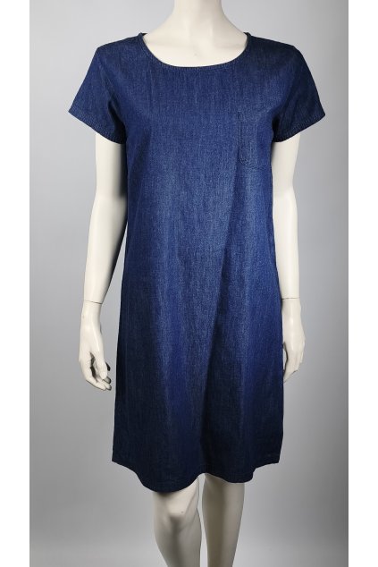 Modré šaty GLISSADE s krátkym rukávom