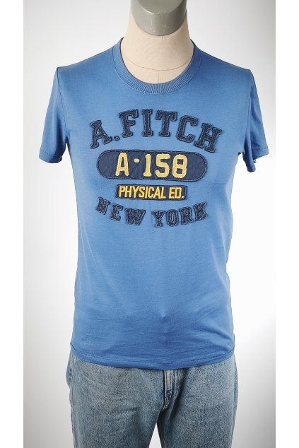 Modré tričko Abercrombie&Fitch s potlačou