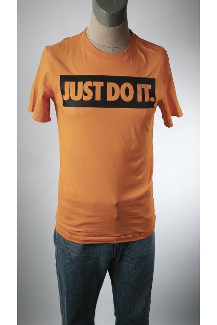 Oranžové tričko NIKE s nápisom 'Just Do It'