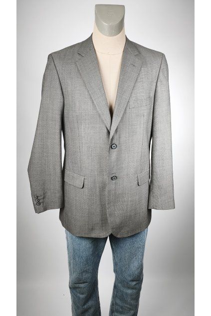 Elegantné šedé sako BATISTINI