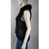 1582 1 damska vesta redal cierna s umelou kozusinou