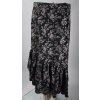 Sukňa SINSAY čierna s kvetinovým vzorom - M