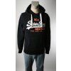 Čierna mikina SUPERDRY s logom a kapucňou