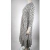2264 1 damske saty zara bielo cierne bodkovane s