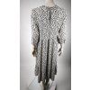 2264 2 damske saty zara bielo cierne bodkovane s