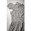 2264 5 damske saty zara bielo cierne bodkovane s