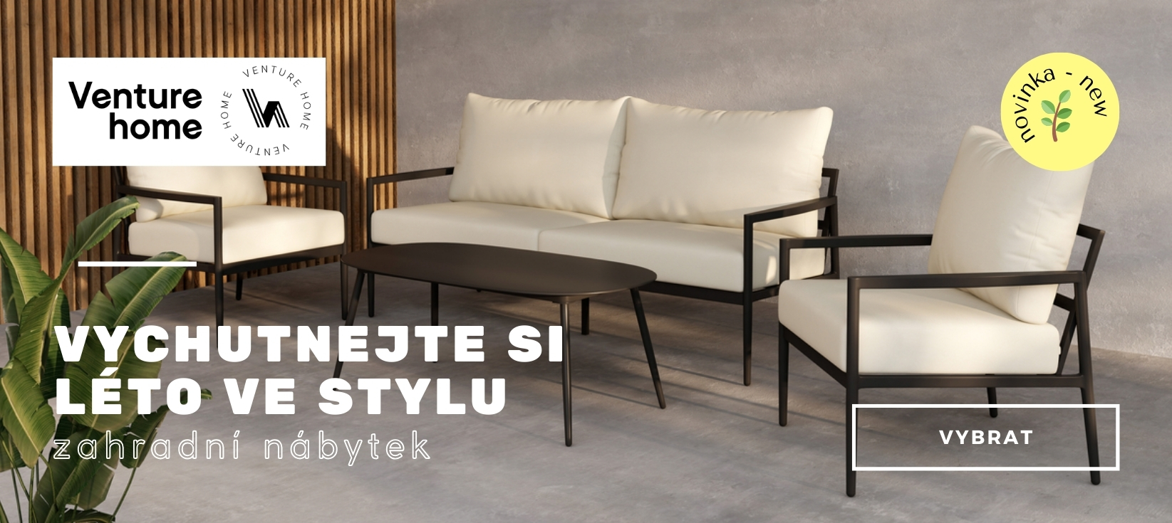 Objevte zahradní nábytek Venture Home pro moderní venkovní život.