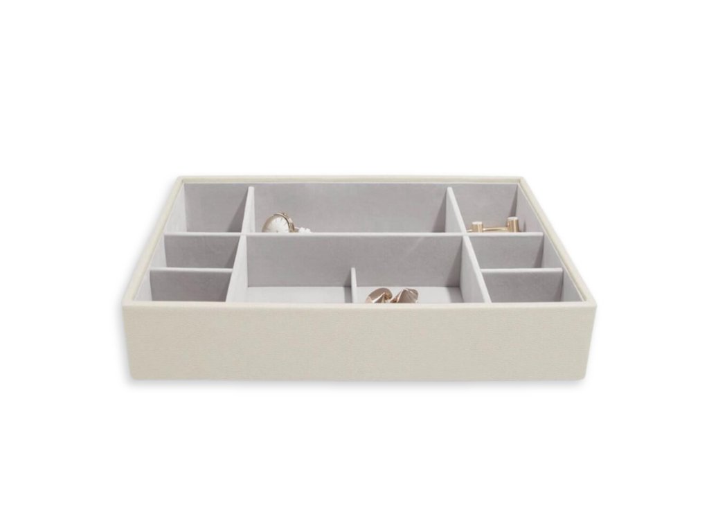 Box na šperky a hodinky Stackers Oatmeal Supersize Watch & Accessories Layer | krémová