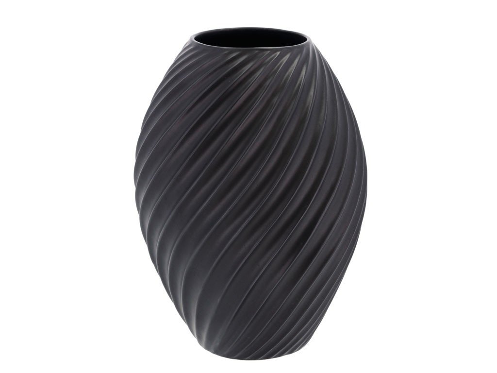Váza Morso River Black 26 cm | černá
