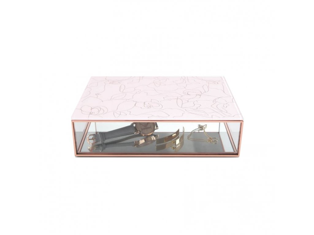 Krabička na šperky Stackers Pink Floral Classic Trinket Boxes | růžová