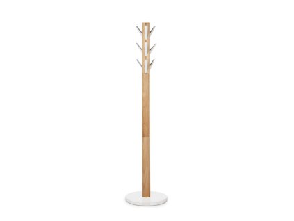 Stojací věšák Umbra Flapper 165x57 cm | bílá/přírodní