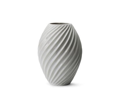 Porcelánová váza Morso River White, 21 cm | bílá