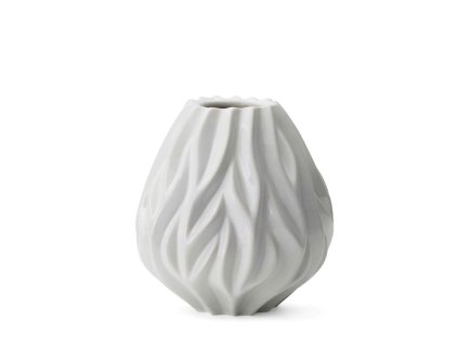 Porcelánová váza Morso Flame White, 19 cm | bílá