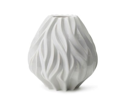 Porcelánová váza Morso Flame White, 23 cm | bílá