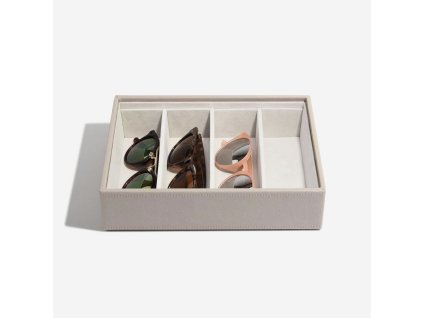 Box na slunečné brýlí Stackers Taupe Classic Glasses/Accessory | šedobežová
