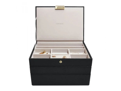 Šperkovnice 3 v 1 Stackers Black Classic Set | černá