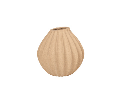 Váza Broste WIDE 25 cm písková| kremová