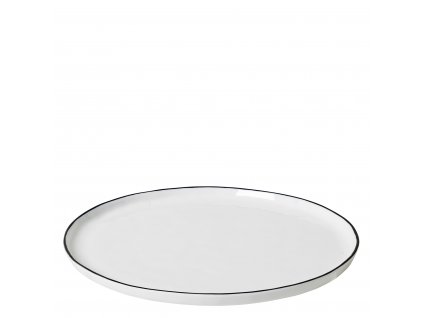 Mělký talíř Broste SALT 28cm | bílá,černá
