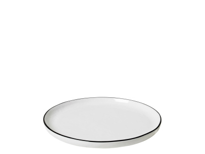 Dezertní talíř Broste SALT 18cm | bílá,černá