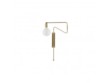 Nástěnná lampa House Doctor Swing Brass | zlatá
