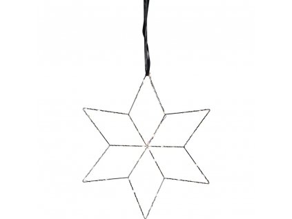 Dekorační kovová hvězda Star Trading Lolly 40 cm 54x LED| stříbrná