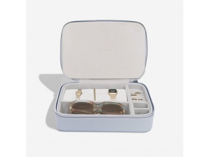 Cestovní šperkovnice na hodinky, šperky a brýle Stackers Lavender Zipped Jewellery & Accessories Box | modrá