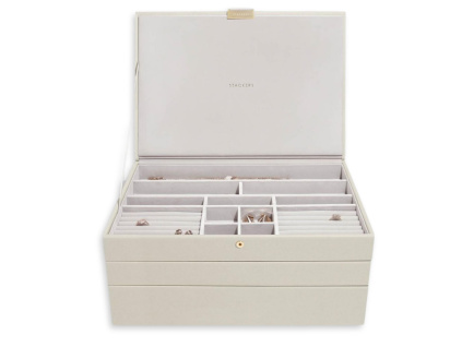 Šperkovnice 3 v 1 Stackers Oatmeal Supersize Jewellery Box | krémová