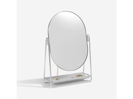 Stolní kosmetické zrcátko Stackers Pebble Grey & Chrome Dressing Table Mirror & Jewellery Stand | šedá