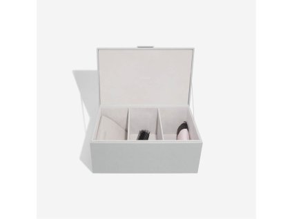 Pebble Grey & Chrome Medium Storage Box