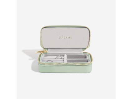 Sage Green Medium Zipped Jewellery Box