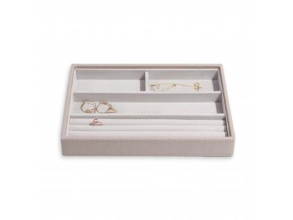 Box na šperky Stackers Taupe Classic Ring & Bracelet Layer | šedobéžová